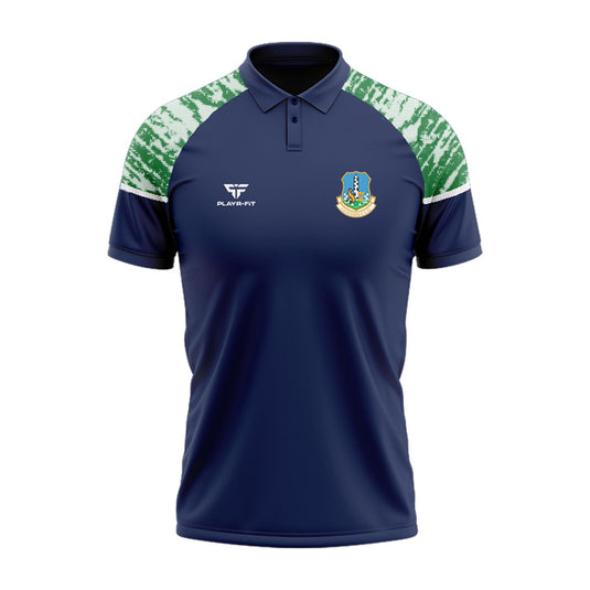 Claughan CLG Polo Stellar (Navy/Green/White) - Adults