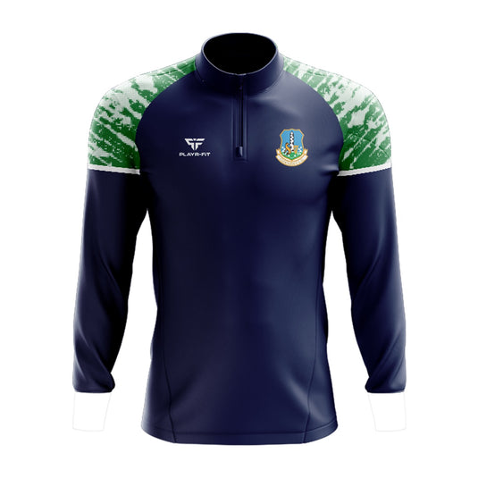 Claughan CLG Midlayer (1/4 Zip) Stellar (Navy/Green/White) - Kids
