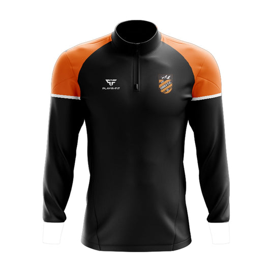 Coole FC Midlayer (1/4 Zip) Stellar (Black/Orange) - Adults