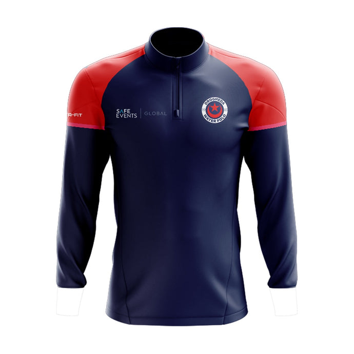 Drogheda Water Polo Ladies Midlayer (1/4 Zip) Stellar (Navy/Red/Pink) - Adults