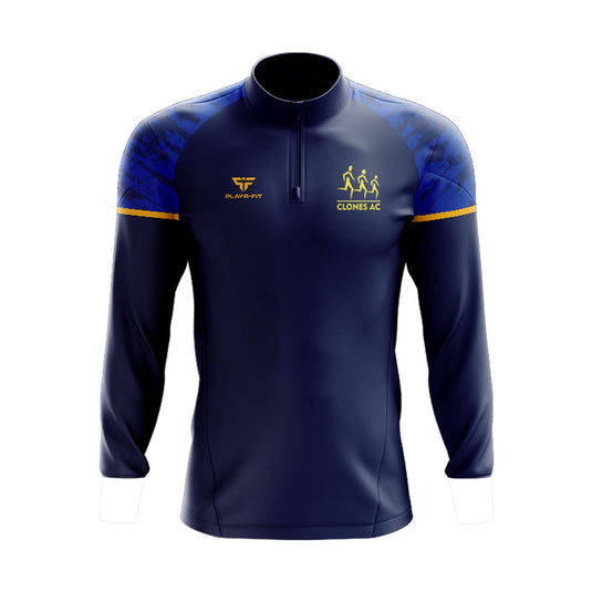 Clones Athletics Club Midlayer (1/4 Zip) Stellar Navy/Blue/Yellow - Adults