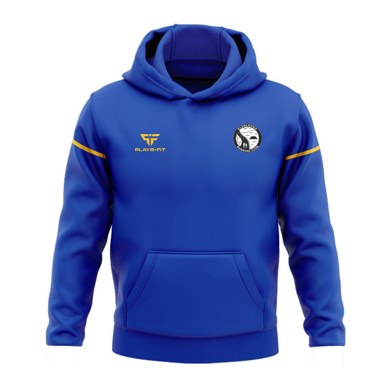 Load image into Gallery viewer, Glenlough Running Club Hoodie Stellar (Blue/Yellow) - Adults
