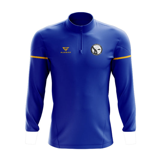 Glenlough Running Club Midlayer (1/4 Zip) Stellar (Blue/Yellow) - Adults