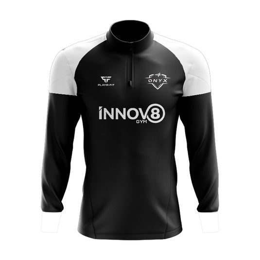 Innov8 Gym Midlayer (1/4 Zip) Stellar (Black/White) - Kids