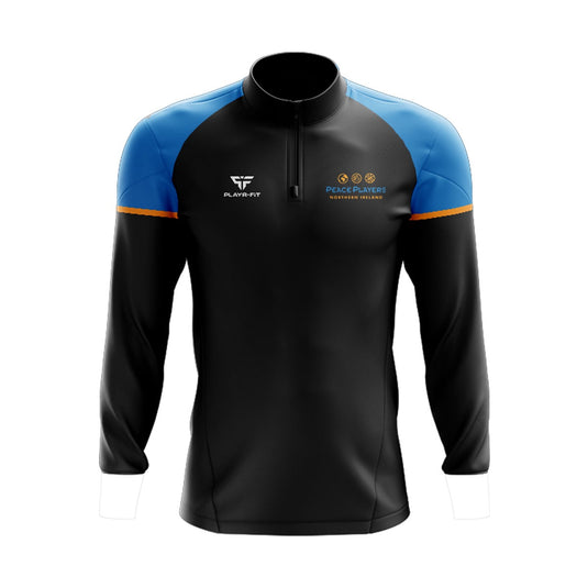 PeacePlayers Midlayer (1/4 Zip) Stellar (Black/Blue/Orange) - Adults