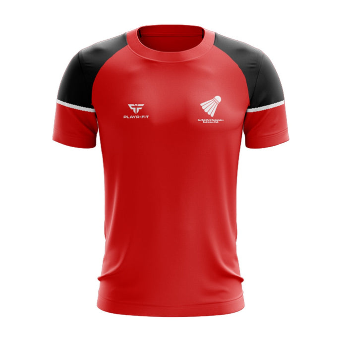 Saintfield Badminton Club T-Shirt Stellar (Red/Black) - Adults