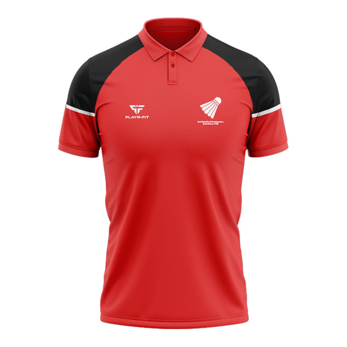 Saintfield Badminton Club Polo Stellar (Red/Black) - Adults