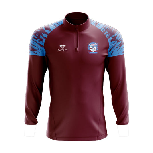 St Dominics FC Midlayer (1/4 Zip) Stellar (Sublimated Panel) - Adults