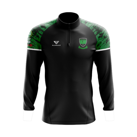 Albion Rovers FC Midlayer (1/4 Zip) Stellar (Black/Green) - Adults