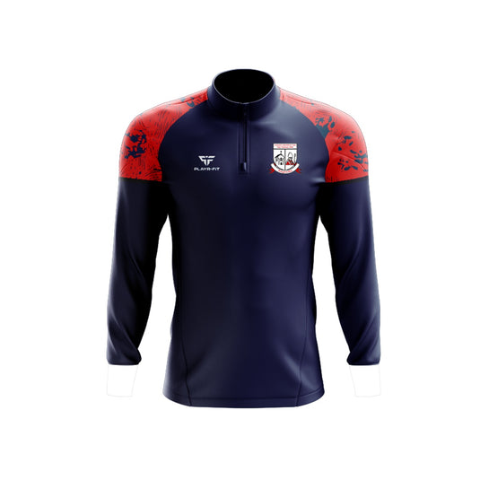 Tyholland Midlayer (1/4 Zip) Stellar Navy/Red - Adults