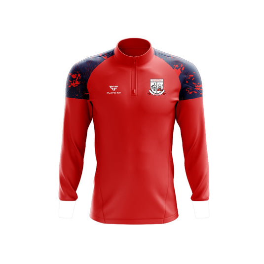 Tyholland Midlayer (1/4 Zip) Stellar Red/Navy - Adults