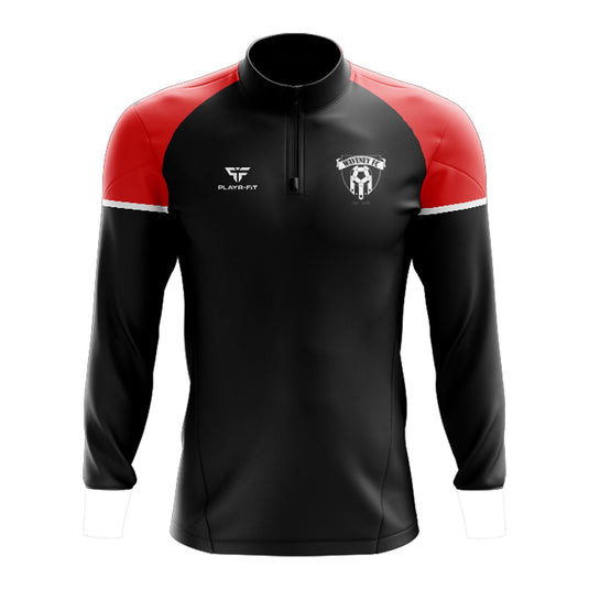 Waveney FC Midlayer (1/4 Zip) Stellar (Black/Red/White) - Kids