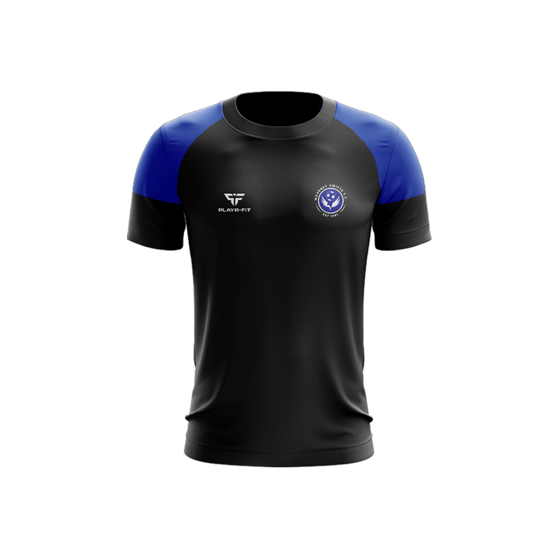 Load image into Gallery viewer, Waveney Swifts FC T-Shirt Stellar (Black/Blue) - Adults
