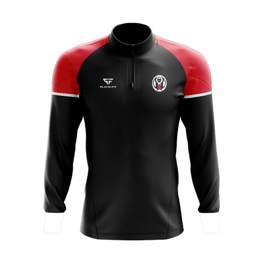 Red Star FC Midlayer (1/4 Zip) Stellar (Black/Red) - Adults