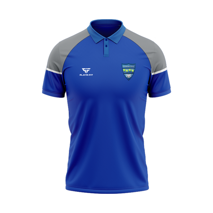 Glenmuir United FC Polo Stellar (Blue/Grey/White) - Adults