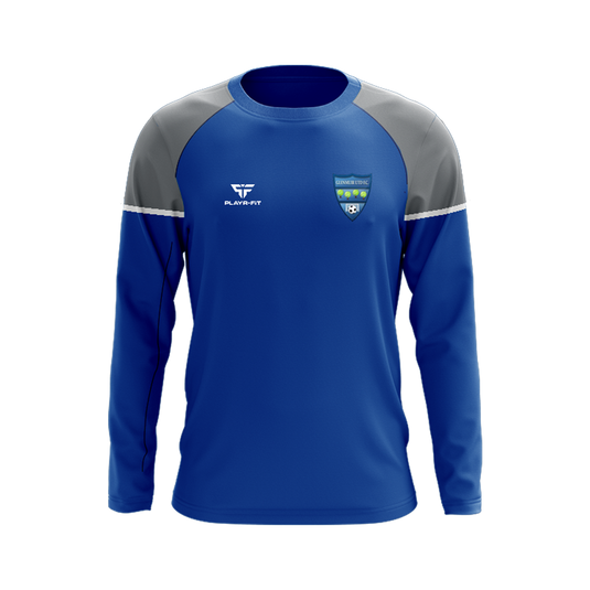 Glenmuir United FC Crew Neck Stellar (Blue/Grey/White) - Kids