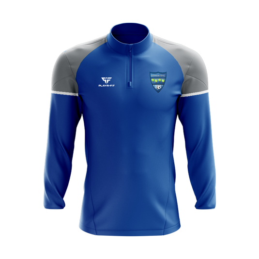Glenmuir United FC Midlayer (1/4 Zip) Stellar (Blue/Grey/White) - Adults