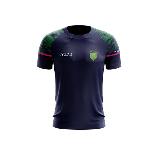 O Raghallaighs LGFA T-Shirt Stellar (Navy/Green/Pink) - Adults