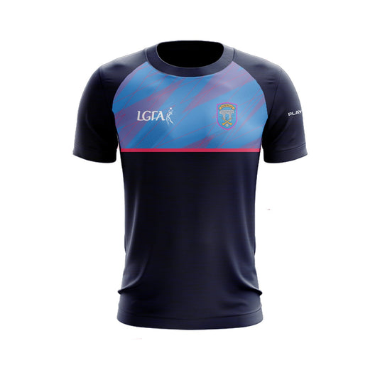 Kilmacthomas Ladies Football T-Shirt (Navy/Sky/Pink) - Adults