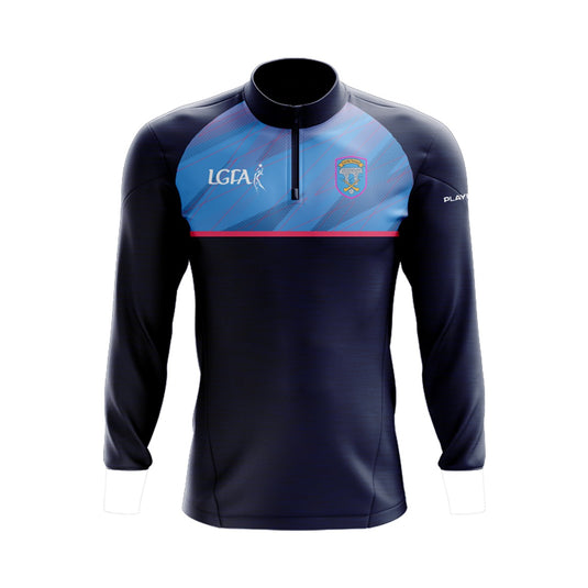 Kilmacthomas Ladies Football Midlayer (1/4 Zip) (Navy/Sky/Pink) - Adults
