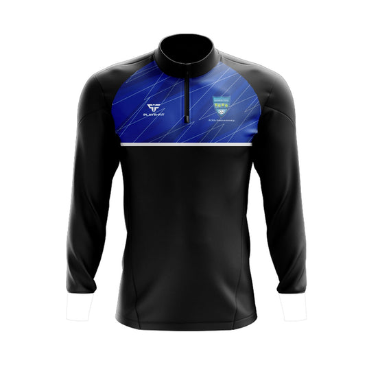 Glenmuir United FC Midlayer (1/4 Zip) (Black/Blue/White) - Kids