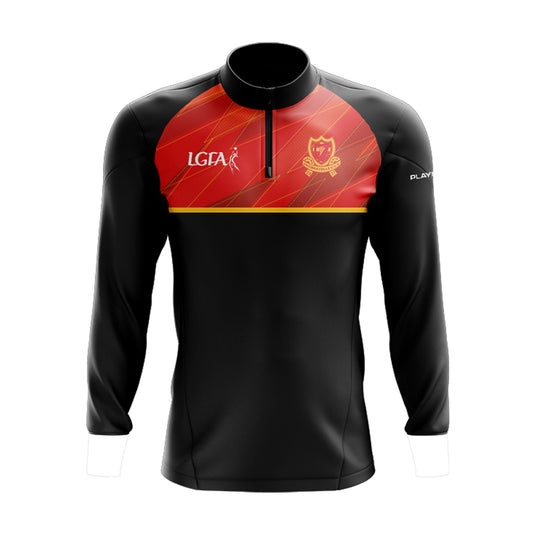 St Johns GAC Drumnaquoile Midlayer (1/4 Zip) (Black/Red/Yellow) - Adults