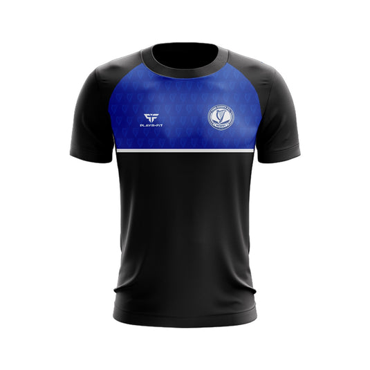 Finn Harps FC T-Shirt Panel (Black/Blue) - Adults