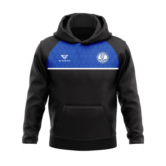 Finn Harps FC Hoodie Panel (Black/Blue) - Kids