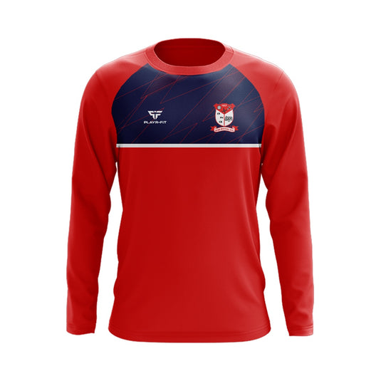 John Mitchels GFC Crew Neck Evo (Red/Navy/White) - Adults