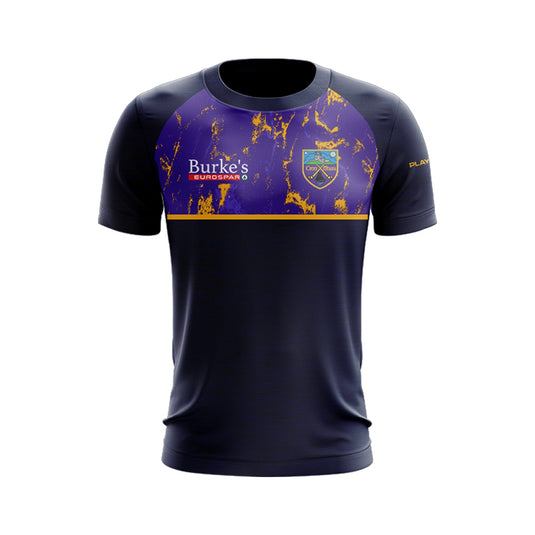 Kinvara Hurling & Football Club T-Shirt Navy/Purple/Yellow - Kids