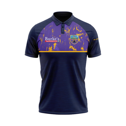 Kinvara Hurling & Football Club Polo Navy/Purple/Yellow - Adults