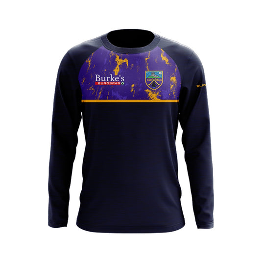 Kinvara Hurling & Football Club Crew Neck Navy/Purple/Yellow - Adults