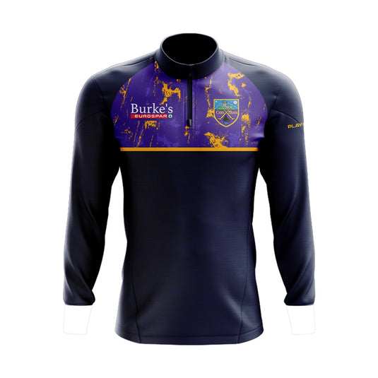 Kinvara Hurling & Football Club Midlayer (1/4 Zip) Navy/Purple/Yellow - Kids