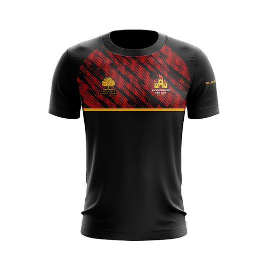 Lansdowne RFC NY T-Shirt Sublimated Black/Red - Adults