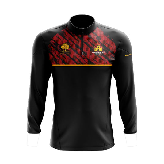 Lansdowne RFC NY Midlayer (1/4 Zip) Sublimated Black/Red - Kids