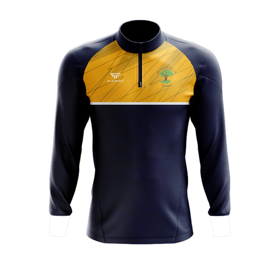 Orchard Farm FC Midlayer (1/4 Zip) Evo (Navy, Yellow) - Adults