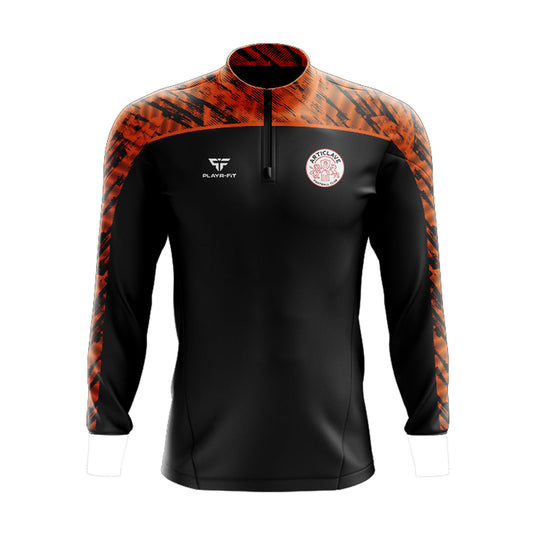 Articlave FC Midlayer (1/4 Zip) Spirit Black/Orange - Adults