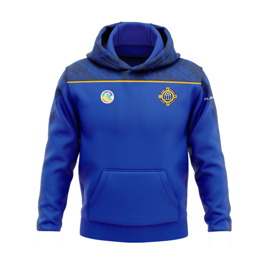 Clough Ballacolla Camogie Hoodie Sublimated (Blue/Navy/Yellow) - Adults
