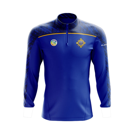 Clough Ballacolla Camogie Midlayer (1/4 Zip) Sublimated (Blue/Navy/Yellow) - Adults