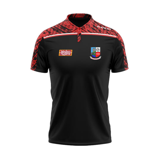 Corofin United FC Polo Spirit (Black/Red) - Adults