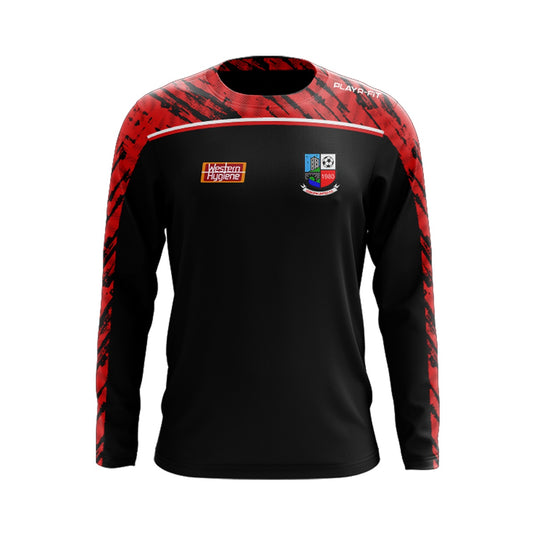 Corofin United FC Crew Neck Spirit (Black/Red) - Adults