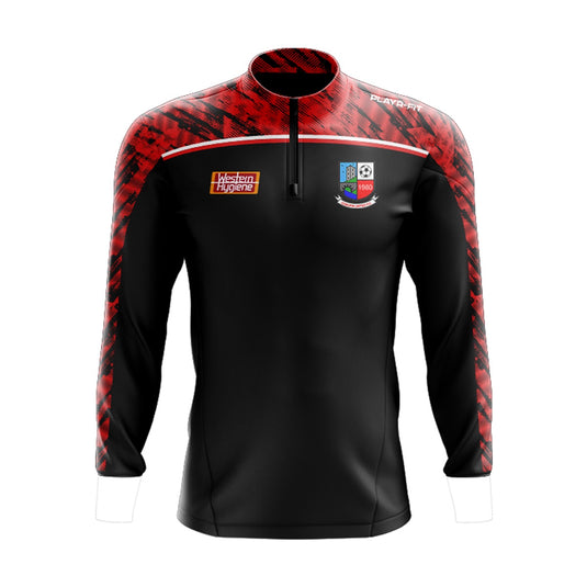 Corofin United FC Midlayer (1/4 Zip) Spirit (Black/Red) - Adults