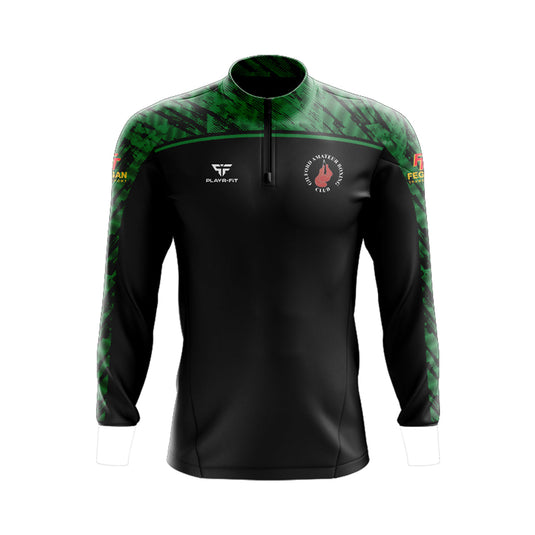 Gilford Boxing Club Midlayer (1/4 Zip) Spirt Black/Green - Kids