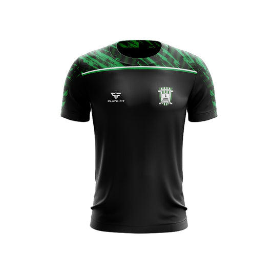 Killylough FC T-Shirt Sublimated (Black, Green) - Adults