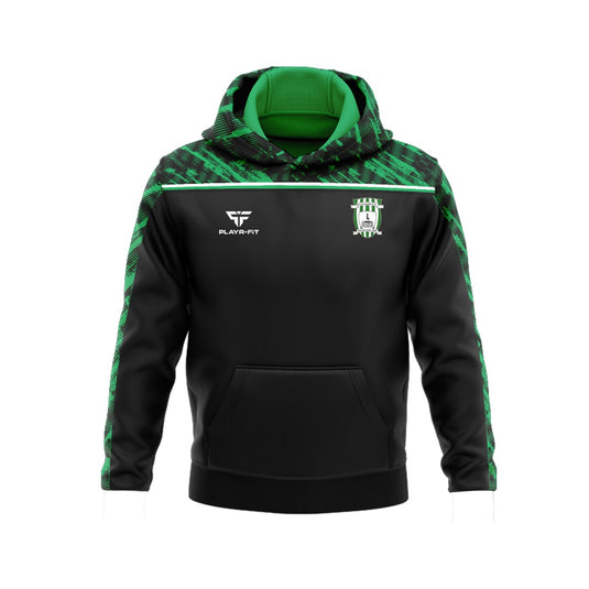 Killylough FC Hoodie Sublimated (Black, Green) - Adults