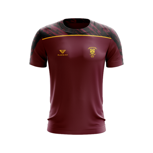 Sean Treacys Hurling Club Lurgan T-Shirt Stellar (Maroon/Black/YellowGold) - Kids