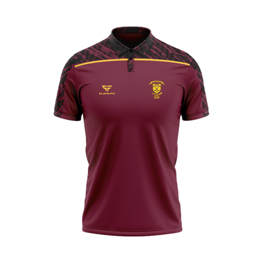 Sean Treacys Hurling Club Lurgan Polo Stellar (Maroon/Black/YellowGold) - Adults