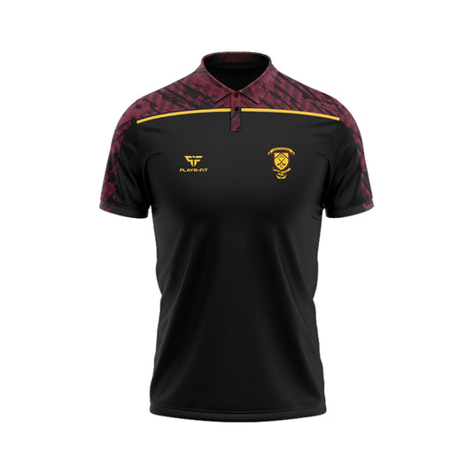 Sean Treacys Hurling Club Lurgan Polo Stellar (Black/Maroon/YellowGold) - Adults