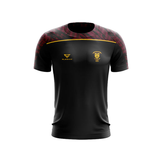 Sean Treacys Hurling Club Lurgan T-Shirt Stellar (Black/Maroon/YellowGold) - Kids