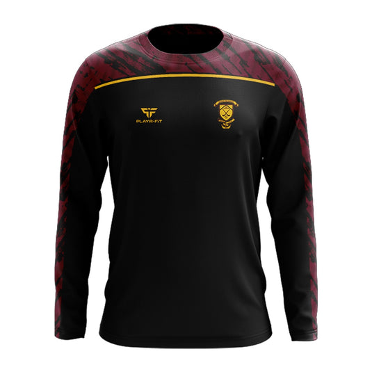 Sean Treacys Hurling Club Lurgan Crew Neck Spirit (Black/Maroon/YellowGold) - Adults